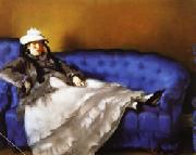 Edouard Manet Portrait of Mme Manet on a Blue Sofa Sweden oil painting reproduction